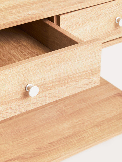 Bradbury Natural Oak Veneer Open Wardrobe