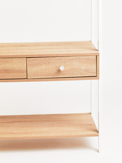 Bradbury Natural Oak Veneer Open Wardrobe