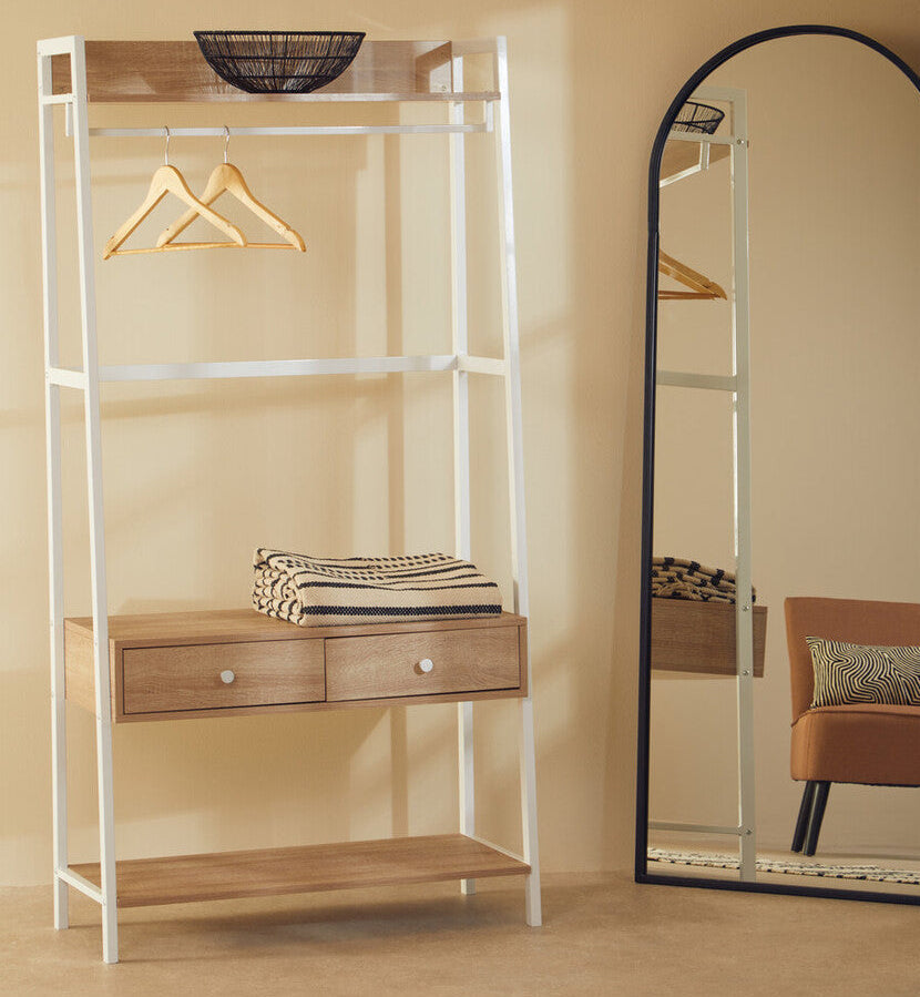 Bradbury Natural Oak Veneer Open Wardrobe