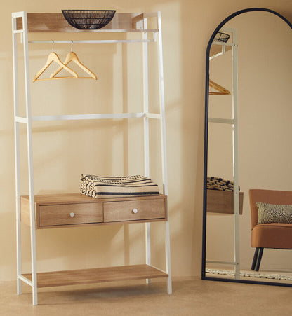 Bradbury Natural Oak Veneer Open Wardrobe