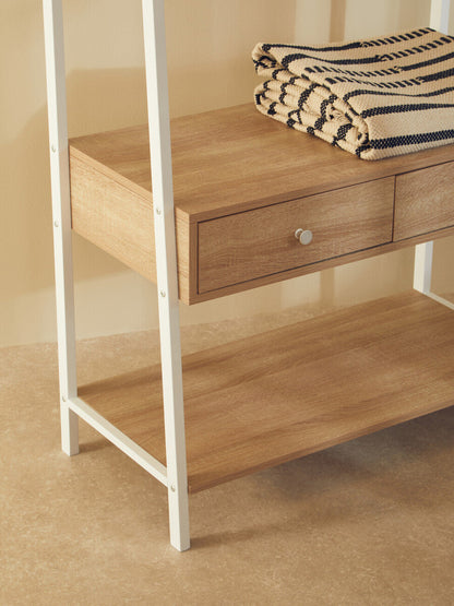 Bradbury Natural Oak Veneer Open Wardrobe