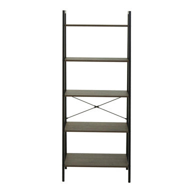 Bradbury Dark Oak Veneer 5 Tier Ladder Shelf Unit