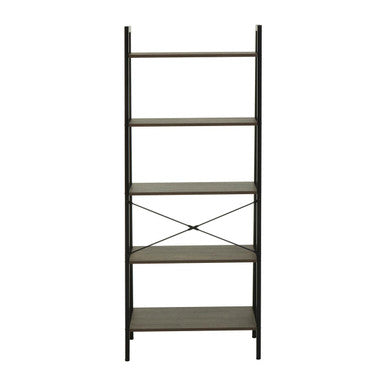 Bradbury Dark Oak Veneer 5 Tier Ladder Shelf Unit