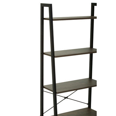 Bradbury Dark Oak Veneer 5 Tier Ladder Shelf Unit