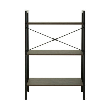 Bradbury Dark Oak Veneer 3 Tier Ladder Shelf Unit