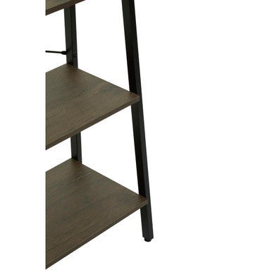 Bradbury Dark Oak Veneer 3 Tier Ladder Shelf Unit