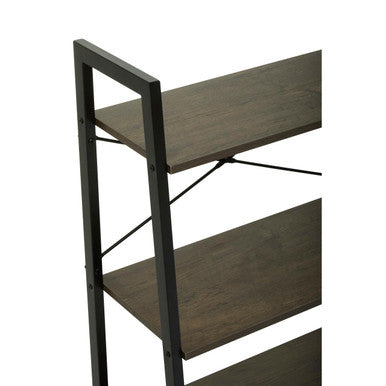 Bradbury Dark Oak Veneer 3 Tier Ladder Shelf Unit