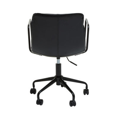 Black Leather Effect Home Office Chair | Branson