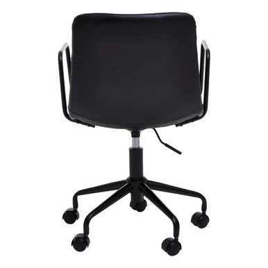 Forbes Black Leather Home Office Chair