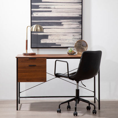 Forbes Black Leather Home Office Chair