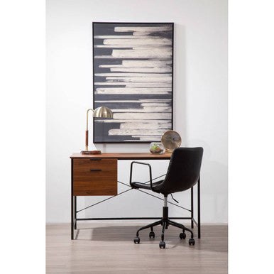 Forbes Black Leather Home Office Chair