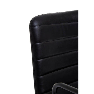 Forbes Black Leather Home Office Chair