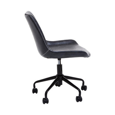 Bloomberg Grey Leather Home Office Chair