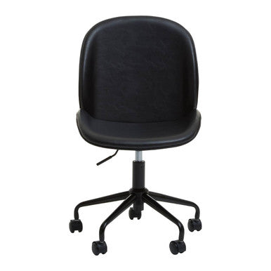 Clinton Black Leather Home Office Chair