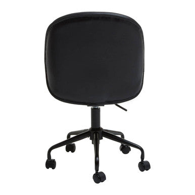 Clinton Black Leather Home Office Chair