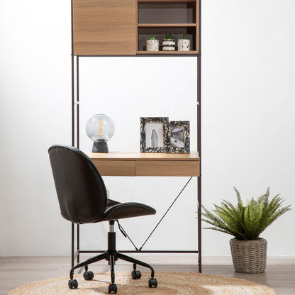 Clinton Black Leather Home Office Chair