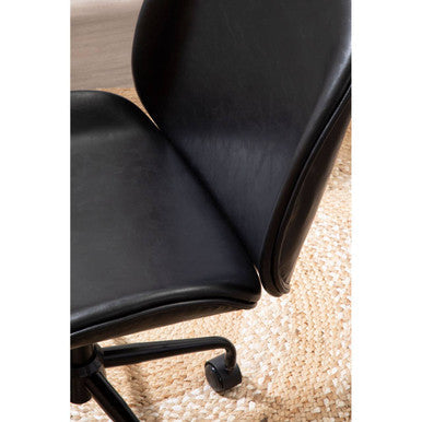 Clinton Black Leather Home Office Chair