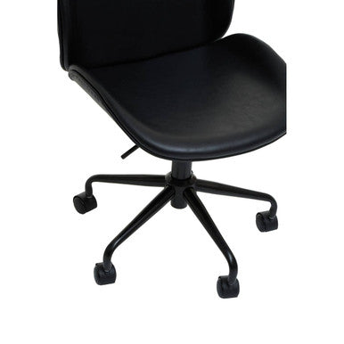 Clinton Black Leather Home Office Chair