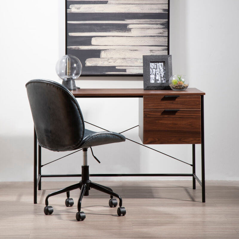 Clinton Grey Leather Home Office Chair