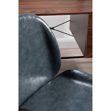 Clinton Grey Leather Home Office Chair