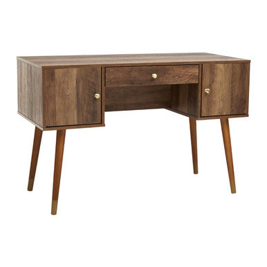 Wood Veneer Desk with Storage | Frida