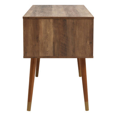 Wood Veneer Desk with Storage | Frida