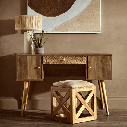 Wood Veneer Desk with Storage | Frida