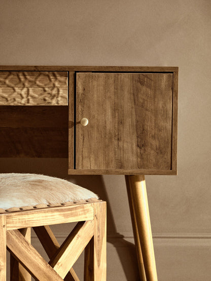 Wood Veneer Desk with Storage | Frida