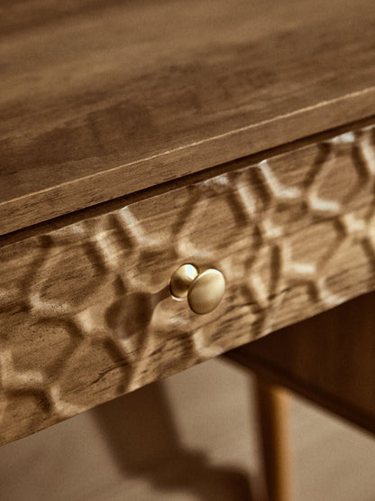 Wood Veneer Desk with Storage | Frida