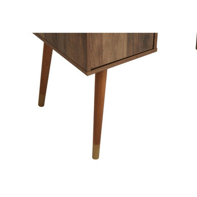 Wood Veneer Desk with Storage | Frida