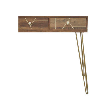 Flori Wood Effect 3 Drawer Desk