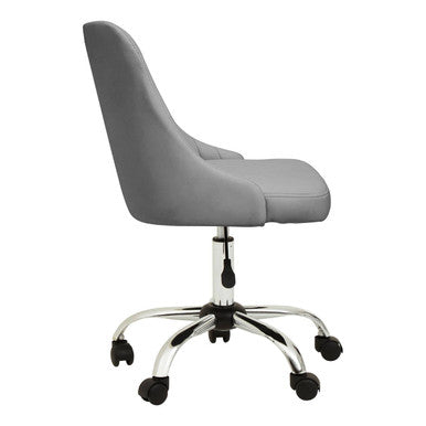Grey Leather Effect Home Office Chair | Brent