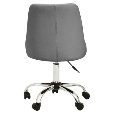 Grey Leather Effect Home Office Chair | Brent