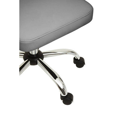 Grey Leather Effect Home Office Chair | Brent