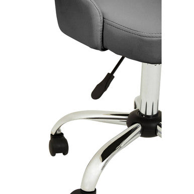 Grey Leather Effect Home Office Chair | Brent