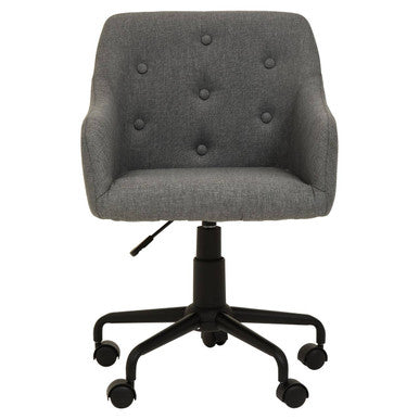 Tufted Grey and Black Home Office Chair | Brent