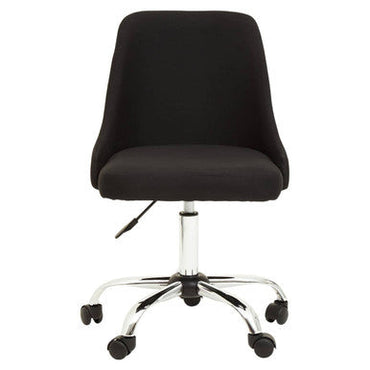 Black and Chrome Home Office Chair | Brent