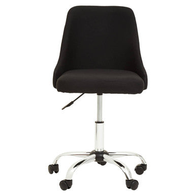 Brent Black Fabric And Chrome Home Office Chair
