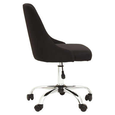 Brent Black Fabric And Chrome Home Office Chair
