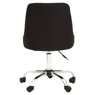Brent Black Fabric And Chrome Home Office Chair