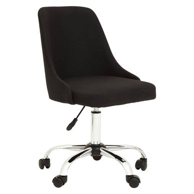 Brent Black Fabric And Chrome Home Office Chair