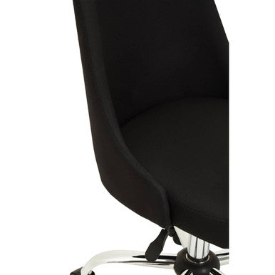 Brent Black Fabric And Chrome Home Office Chair