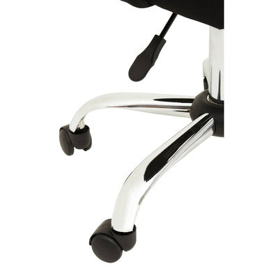 Brent Black Fabric And Chrome Home Office Chair