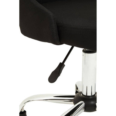 Brent Black Fabric And Chrome Home Office Chair