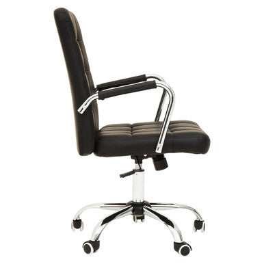 Black Tufted Home Office Chair | Brent
