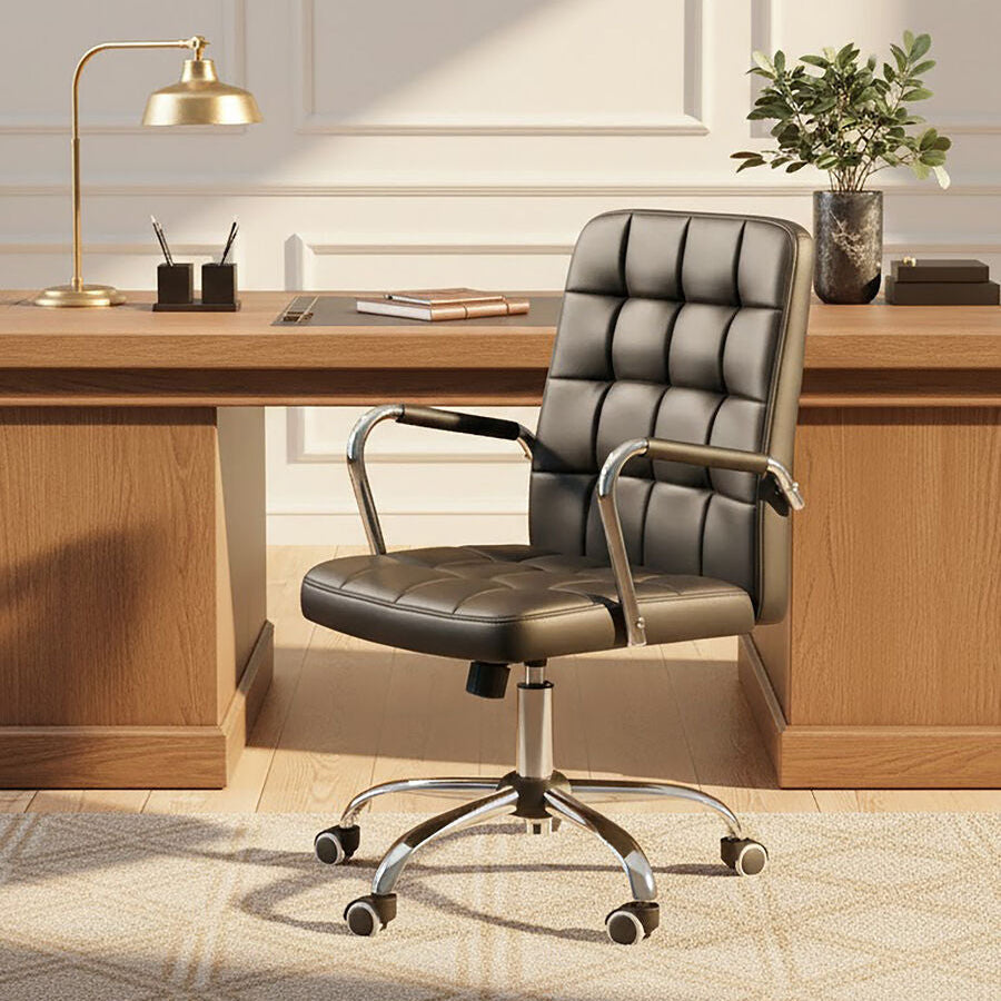 Black Tufted Home Office Chair | Brent