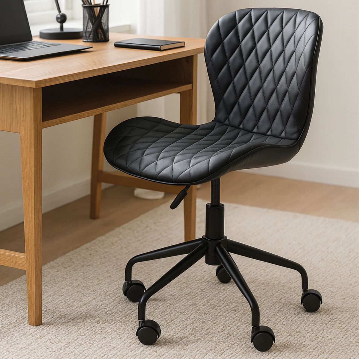 Black Armless Home Office Chair | Brent