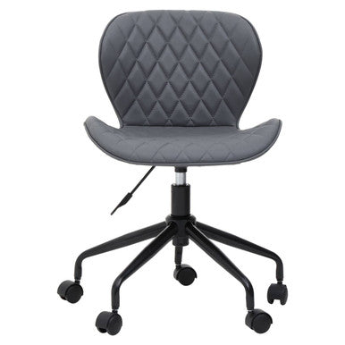 Brent Grey And Black Metal Home Office Chair