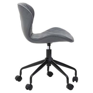 Brent Grey And Black Metal Home Office Chair