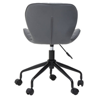 Brent Grey And Black Metal Home Office Chair